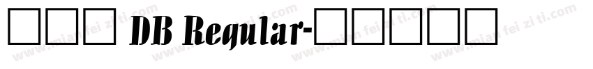 简体字 DB Regular字体转换